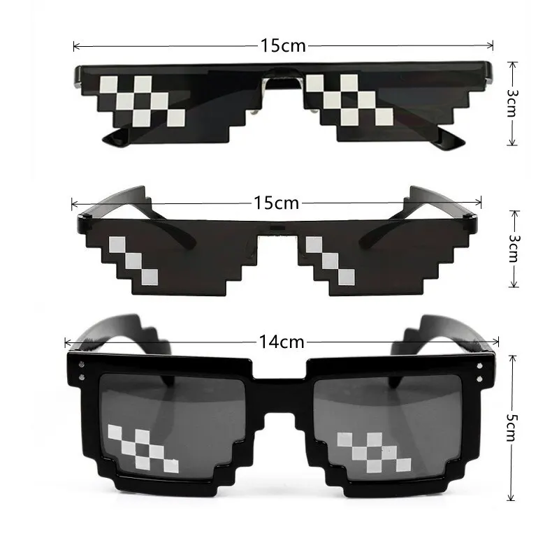 3pcs Mosaic Glasses For Both Men And Women Toy Decorative Mirror Cool Sunglasses