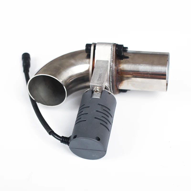 Universal Car Exhaust Sounds Valve 12V Electric Cutout Adjustable Remote Control Waterproof Welding Kit exhaust sound valve kit