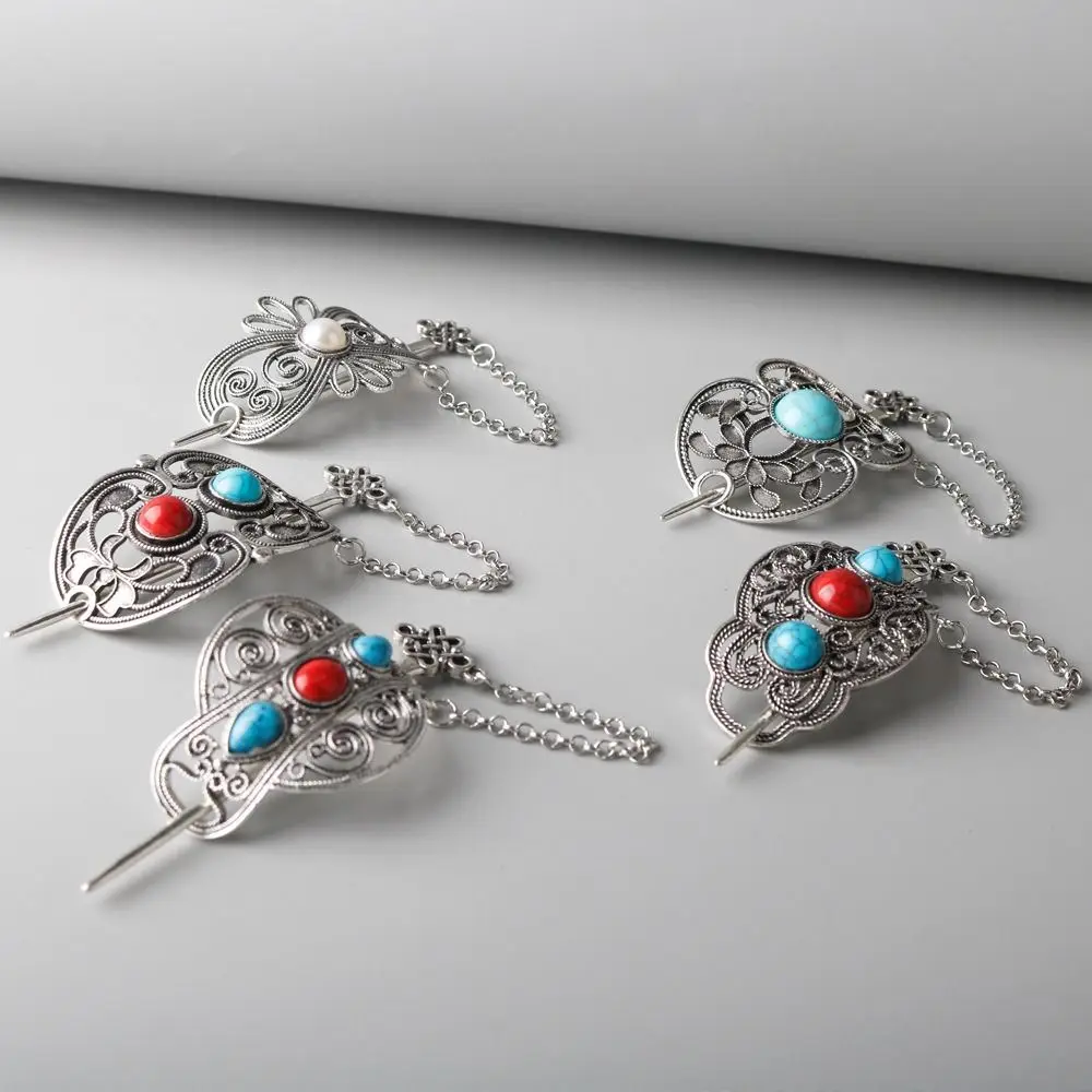 Ethnic Style Retro Hairpin New Chinese Style Hanfu Headwear Hair Sticks for Long Hair Ancient Style Alloy Hair Accessories