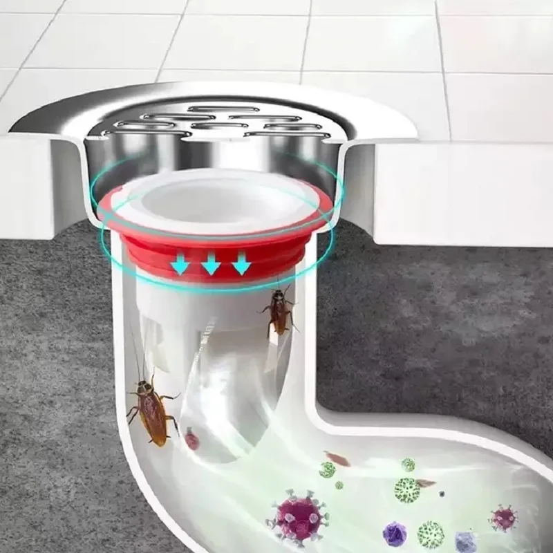 Toilet insect-proof anti-odor deodorant Floor drain cover Sewer deodorant Floor drain core Household toilet bathroom floor drain filter floor drain strainer basin drain cover