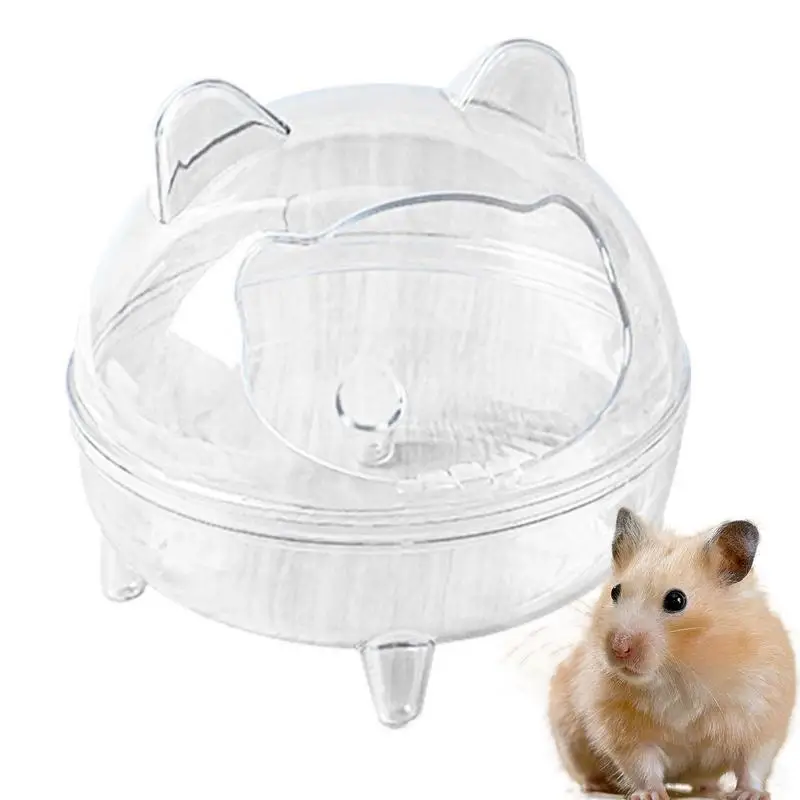 

Hamster Sand Bath Container Transparent Hamster Mouse Pet Toilet Cage Box Bath Sand Room Toy For Syrian Hamster Gerbil Accessory