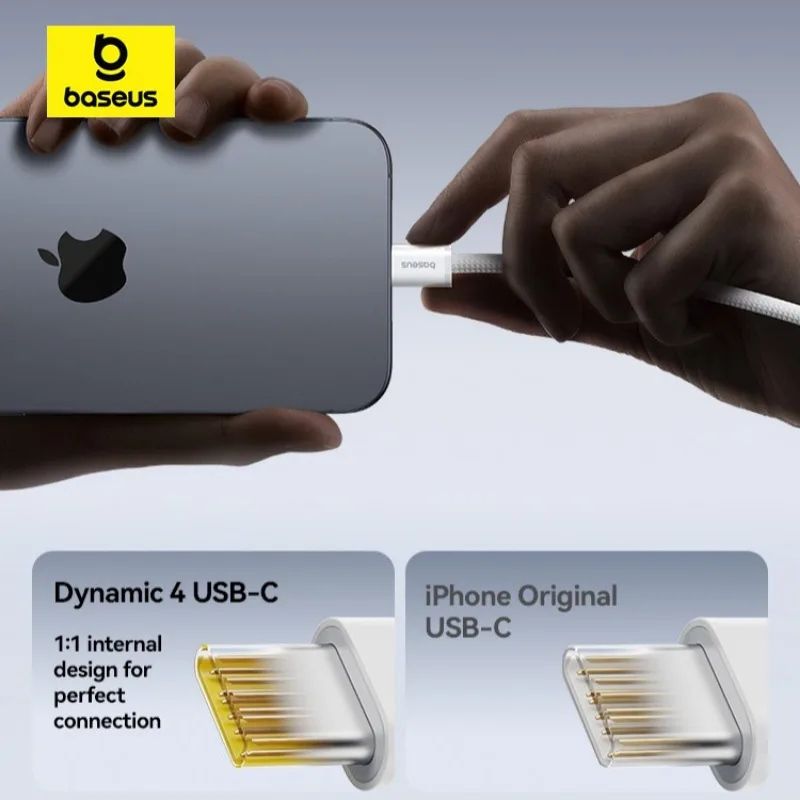 베이스어스 다이내믹 4 고속 충전 데이터 케이블 USB-C to USB-C 100W