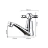 Bathroom Faucet Zinc Alloy Wash Basin Faucet Quick Open Single Cold Water Tap Cross Handle Toilet Corrosion Resistance Sink Tap 6