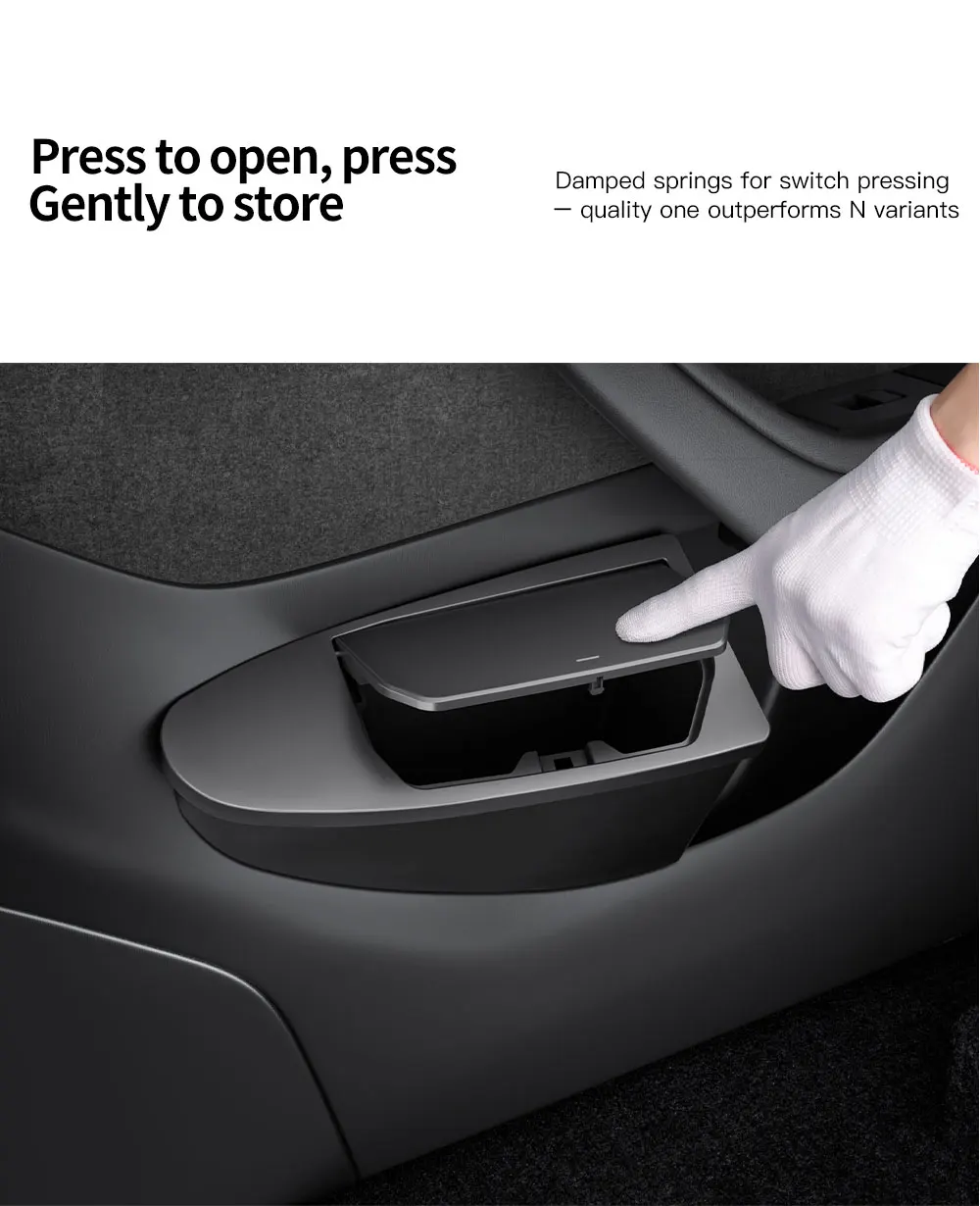 For Tesla Model 3 Y Highland Juniper ABS Car Door Trash Can Storage Box Waterpr