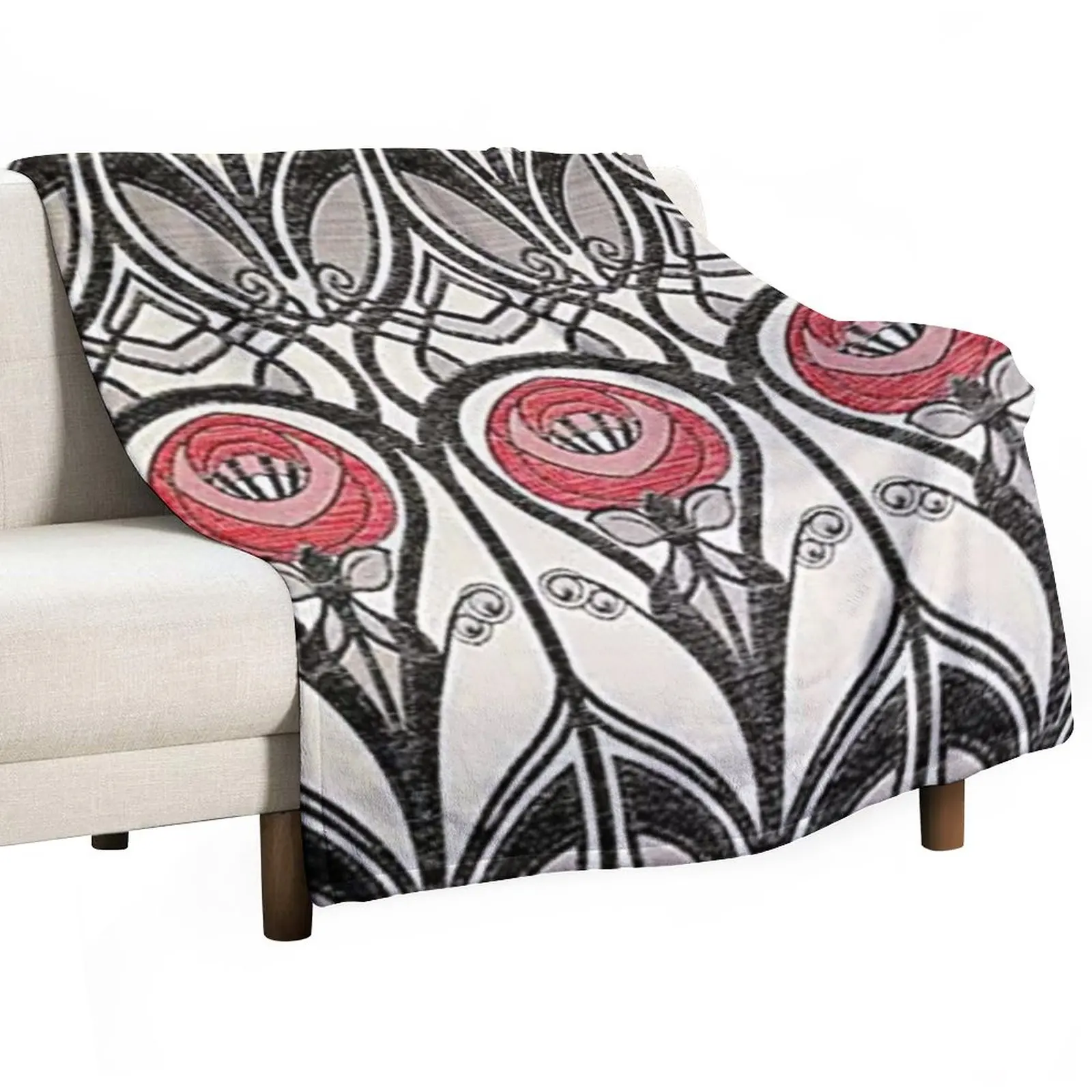 

New Charles Rennie Mackintosh design Throw Blanket Decorative Beds Plaid on the sofa Blankets