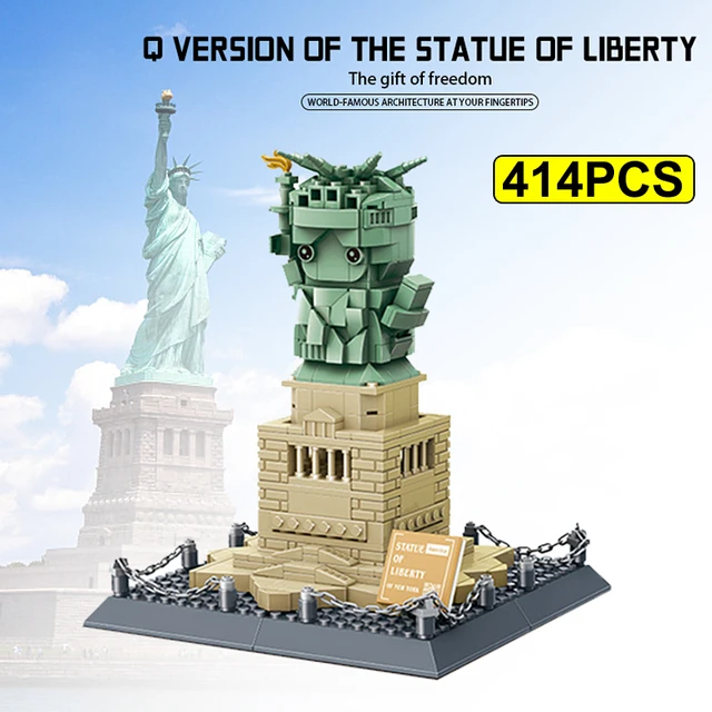 414PCS Creative New York Statue of Liberty Building Blocks World Famous  Architecture Bricks City Street View Toys Gifts For Kids - AliExpress