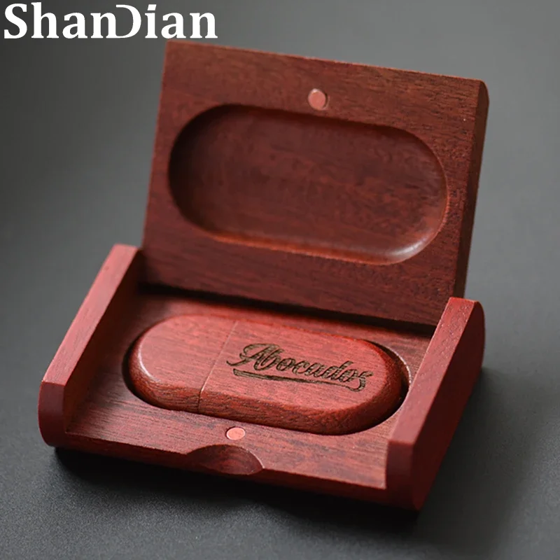 Wedding Gifts Box Wooden USB 2.0 Flash Drive 4GB 8GB 16GB 32GB 64GB Photography Pen Drives Free Memory Stick U Disk