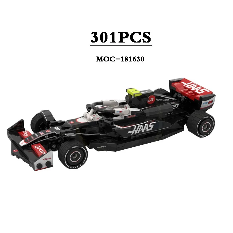 

New MOC-181630 (With Sticker) F1 Formula Eight Grid Racing Building Block Model Creative 301PCS Boy Birthday Gift Christmas Toy