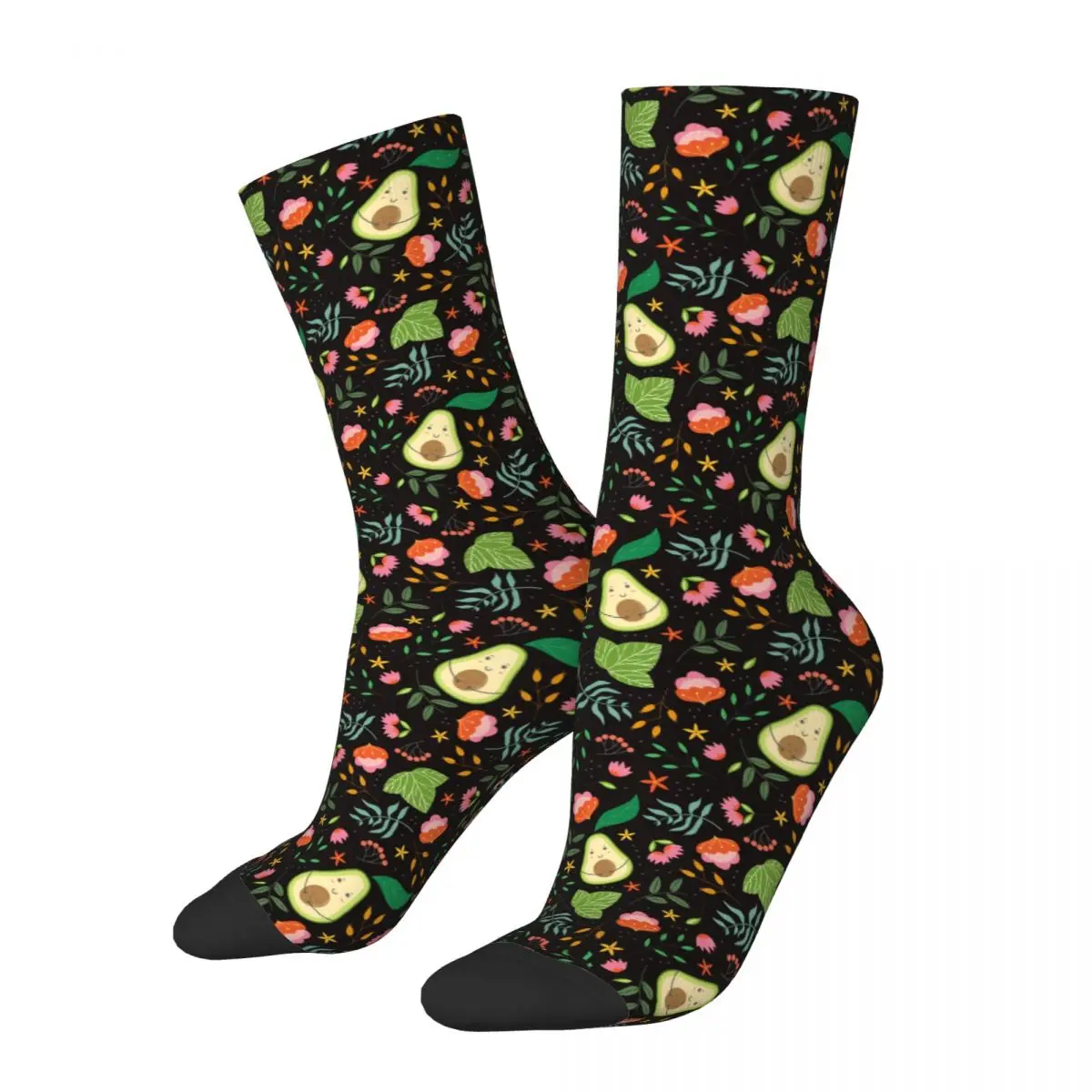

Funny Cute Cartoon Fruits Avocado Socks Men's Women's Polyester Funny Happy Socks Hip Hop Autumn Winter Middle Tube Socks Gifts