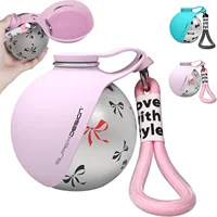 Portable Dog Water Bottle for Small Dogs Leak-Proof & Compact Dog Travel Water Bottle -Stainless Steel Bottle & Silicone Bowl 1