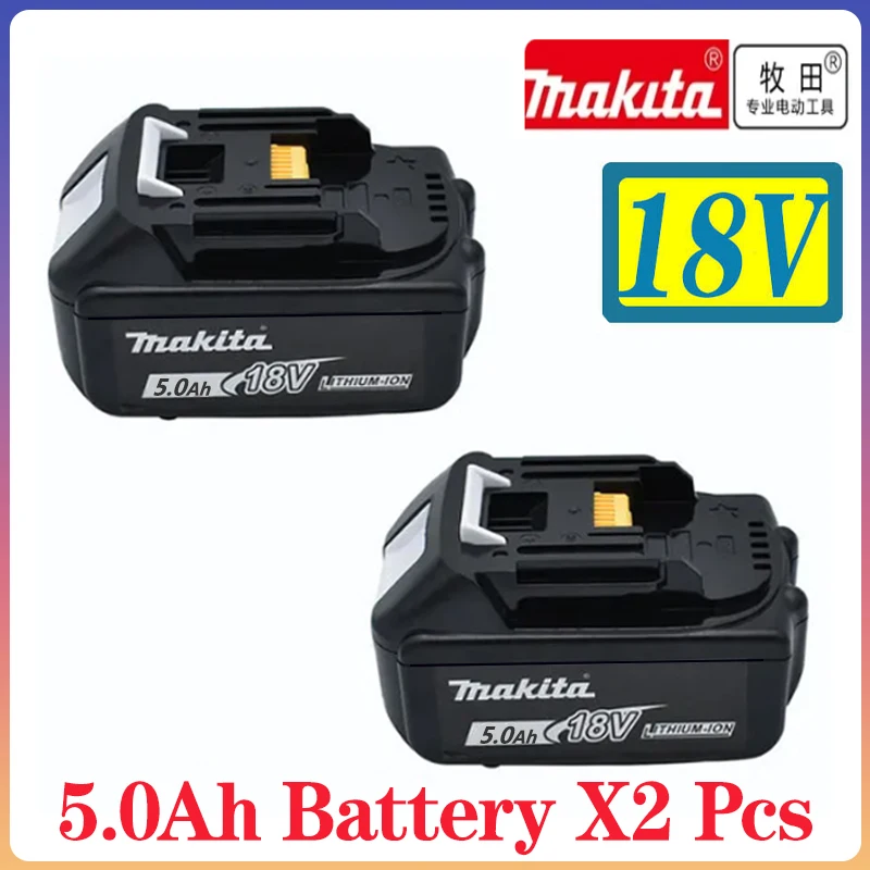 

Makita-100% Original Rechargeable Power Tool Battery, Replaceable LED Lithium-ion, 5.0 Ah 18V LXT BL1860B BL1860BL1850