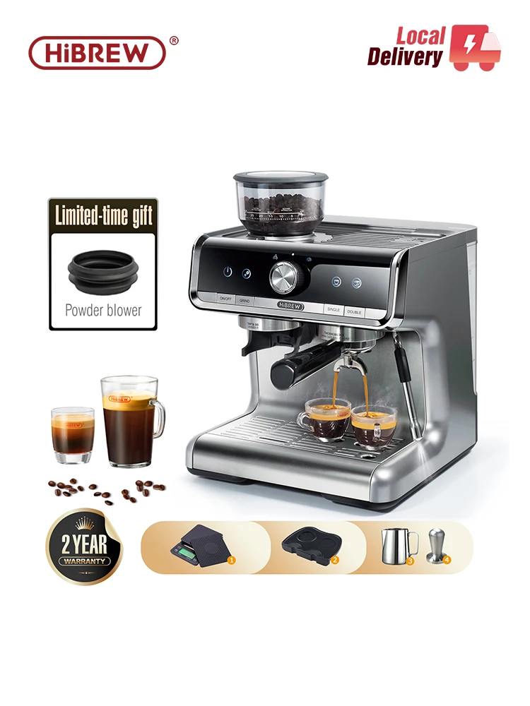 HiBREW Barista Pro 20Bar Bean to Espresso,Cafetera Commercial Level Coffee Machine with Full Kit for Cafe Hotel Restaurant H7 1