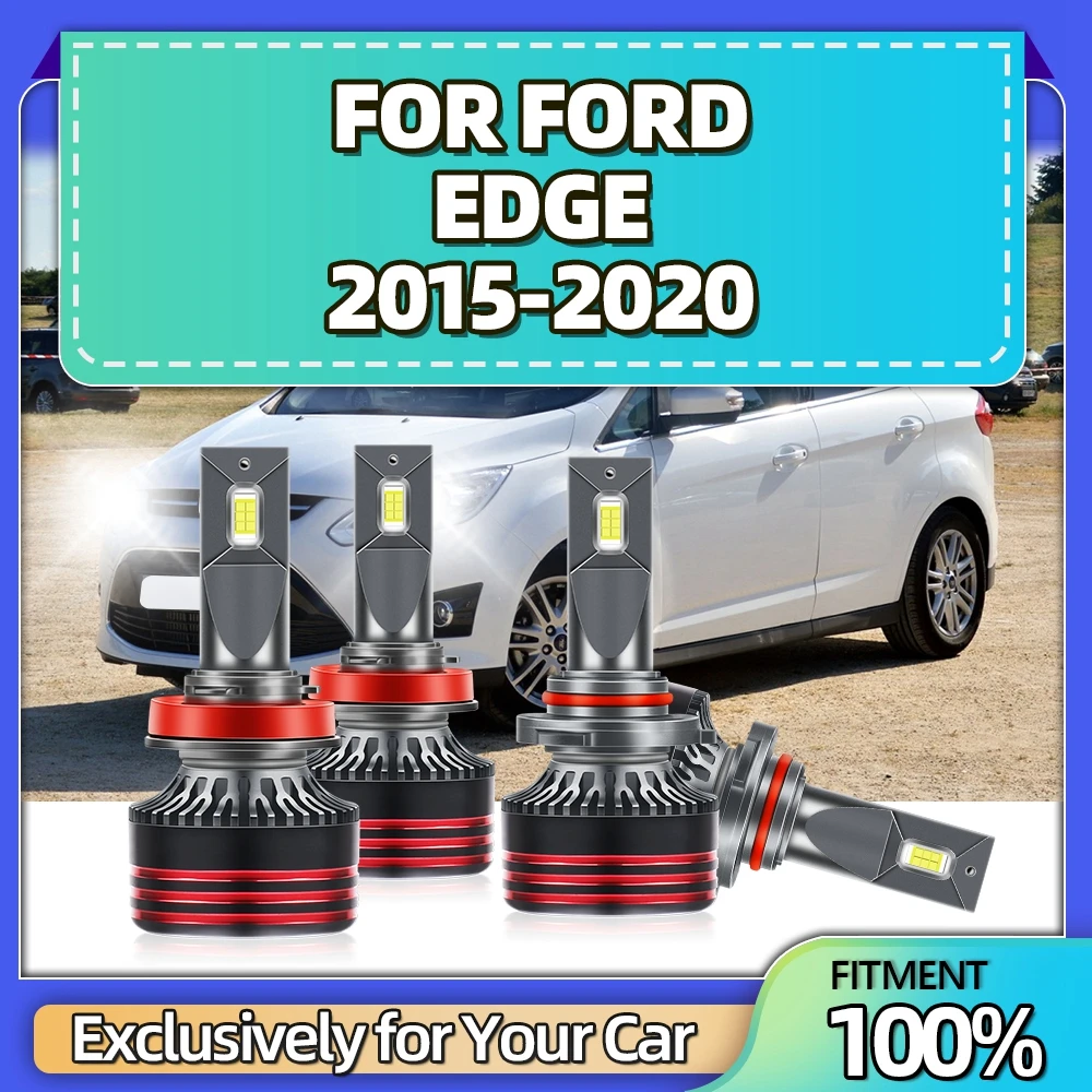 

Canbus Car 9005 H11 LED Headlight High Low Bulbs 25000LM 6500K Ultra-white 300% Bright Kit Tools IP68 For Ford EDGE 2015-2020