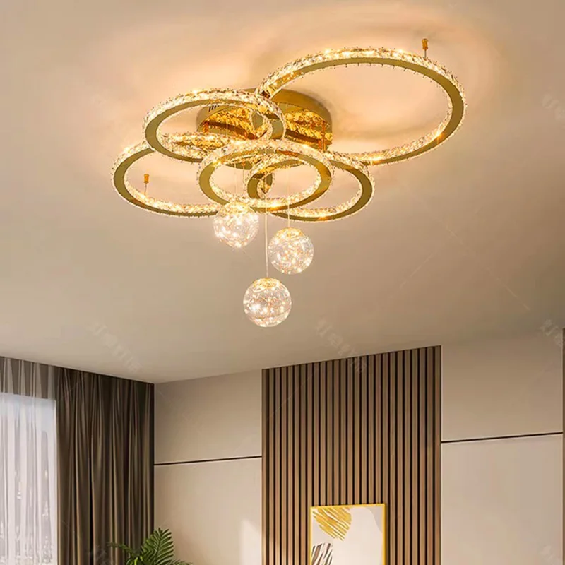 home decorationPendant lights, luxury crystal living room chandelier, dining room Pendant lamp, ceiling light, indoor lighting