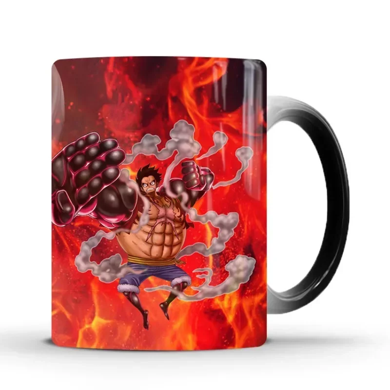 Mug Céramique One Piece Luffy à Changement De Chaleur - 325 Ml, Réagit à La Chaleur, Design Animé