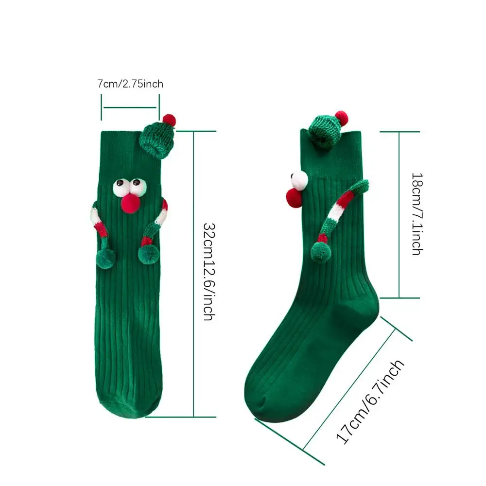 thumbnail image 1 of Calcetines con imán bonitos, elásticos, suaves, con dibujos animados, regalo de vacaciones, cómodos y divertidos, suministros navideños, regalo para el invierno, San Valentín, 1 of 5