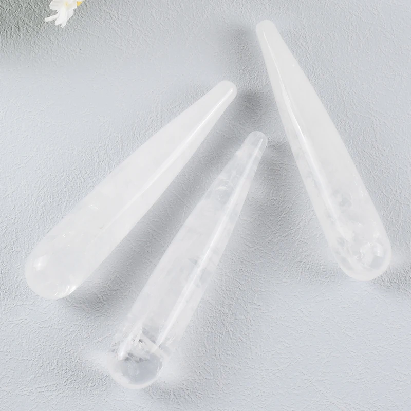 Natural Jade Stone Face Eye Massage Stick Gua Sha Beauty Acupuncture Wand Meridian Scraping Acupoint Therapy Reflexology Tools 4