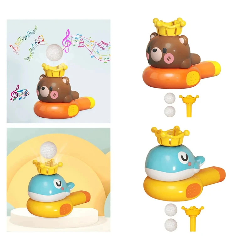 2 In 1 Cartoon Trumpet Blowing Ball Toys for Kids Children Whistle Blowing Music Floating Blow Pipe Balls Educational Games Toys 4