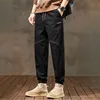 Bright Line Decoration Autumn Elastic Daily Cargo Jeans Men All-match Trousers Trendyol Loose Elastic Waist Comfortable Pants 1