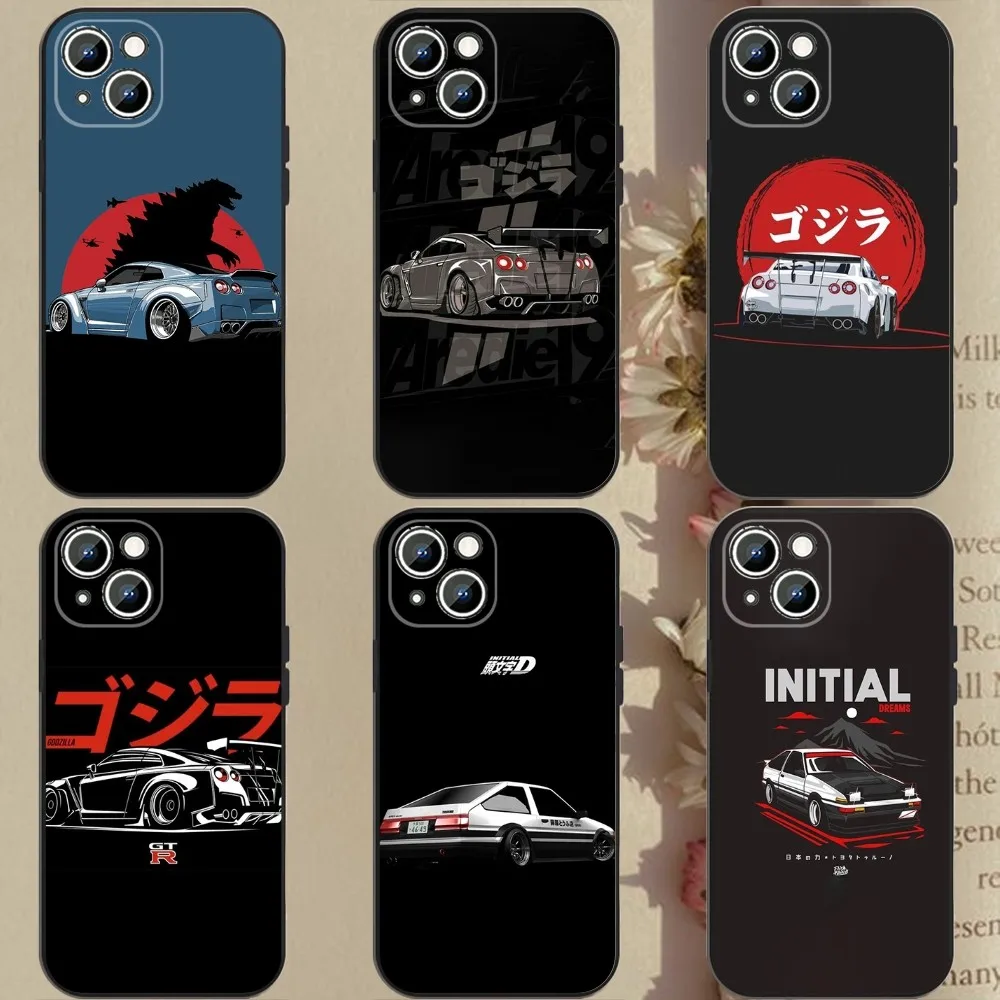 

J-DM Sports Car Comic Phone Case Phone Case For Apple iPhone 15,14,13,12,11,XS,XR,X,8,7,Pro,Max,Plus,mini Silicone Black Cover