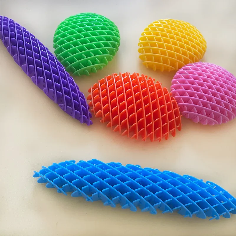 Scalable 3D Deformed Worm Elastic Net Fidget Toys Reduce Pressure Toy Deformation Worm Portable Stretchy Squeeze Toys
