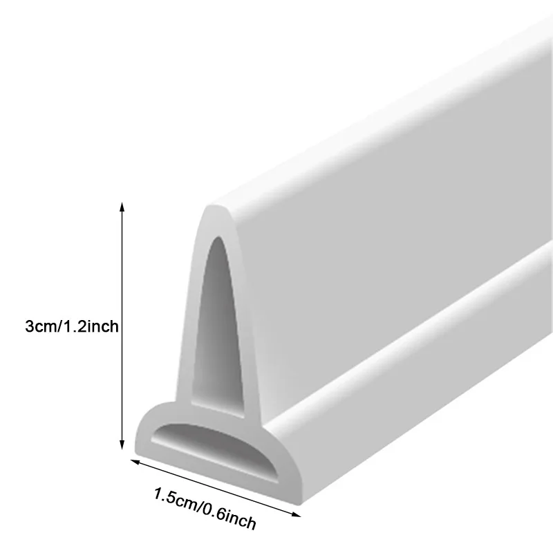 1pcs 1M Bathroom Shower Water Stopper Dam Barrier Seal Strip PVC Self-adhesive Practical Accessories shower stopper