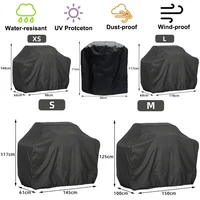 BBQ Cover Outdoor Dust Waterproof Weber Heavy Duty Grill Cover Rain Protective Outdoor Barbecue Cover Round 1