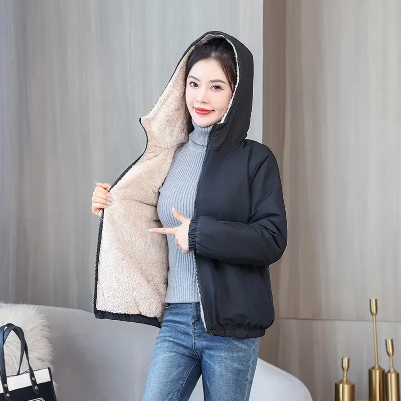 Cotton Jacket Women's Korean Version of Casual Cotton-padded Clothes Ins Bread Clothes Winter Hooded Loose Thick Coat main image 1
