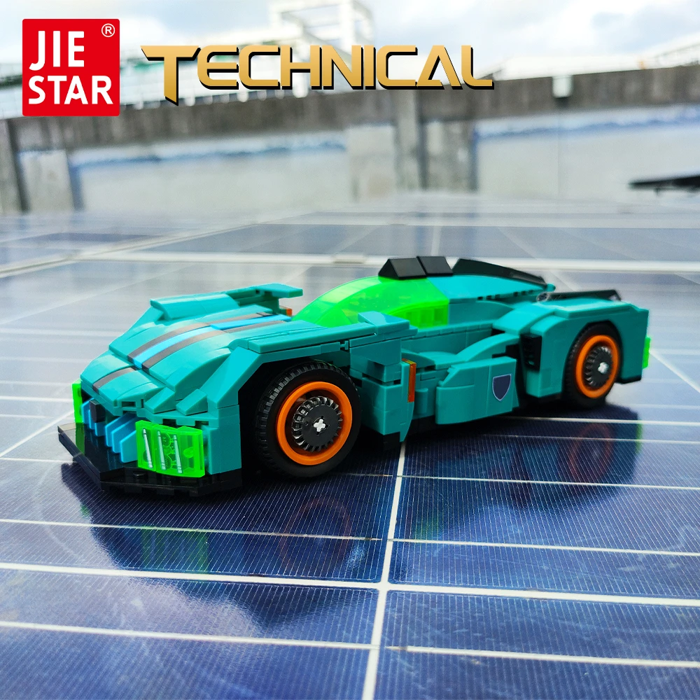 

Jiestar 92028 High Tech Moc Super Speed Sports Car Racing Car Brick Technical Model Building Blocks Boys Toys Gifts 594pcs