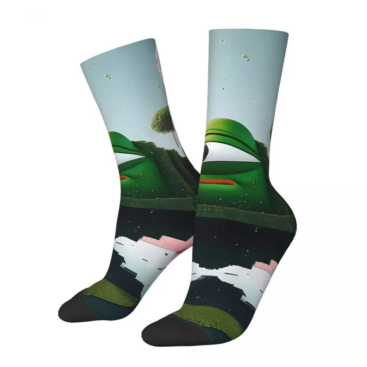 

Sad Frog Trippy Men Women Socks Outdoor Novelty Spring Summer Autumn Winter Stockings Gift