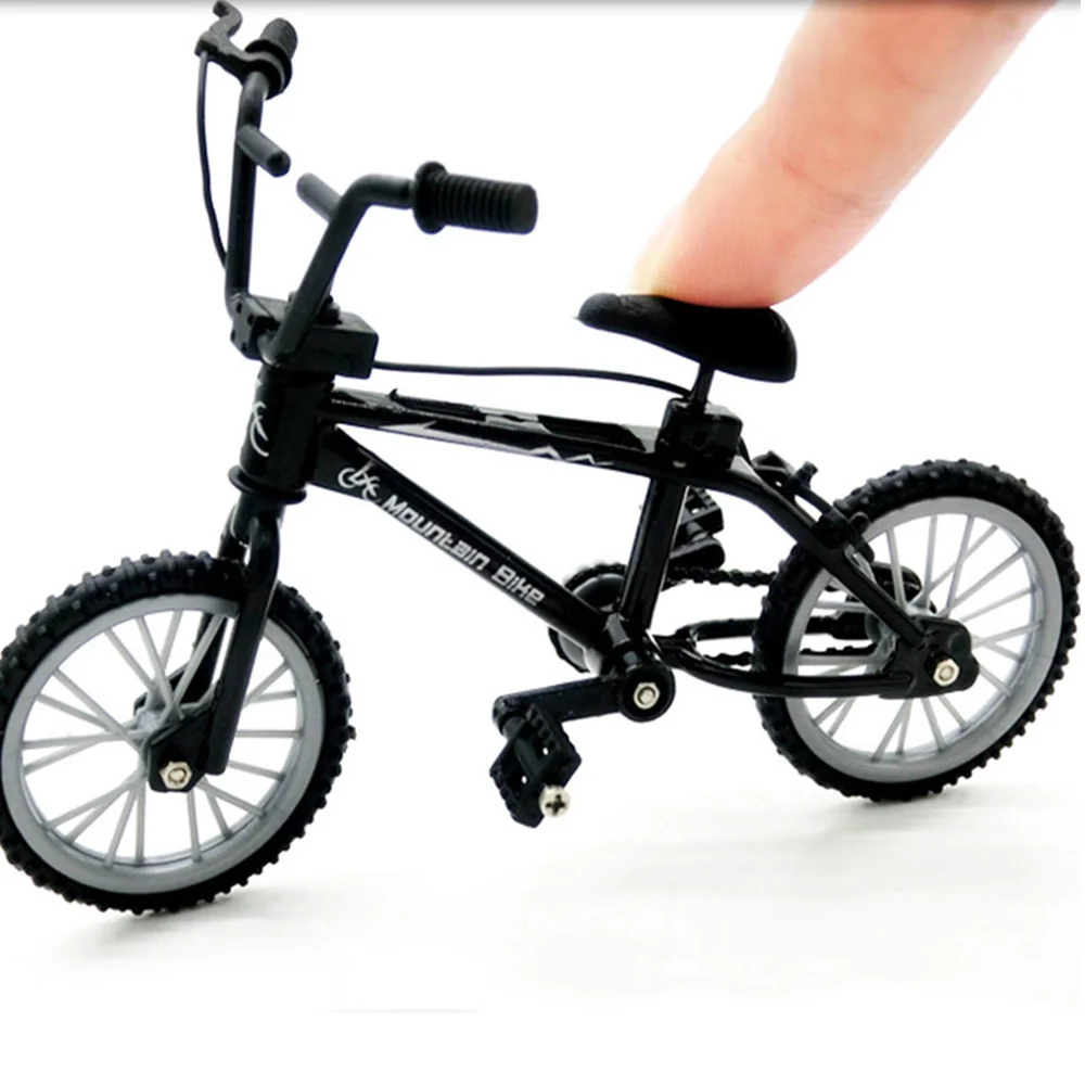 Miniature Alloy Finger Bicycle Toy - DIY Simulation Mountain Bike for Kids, 1/12 Dollhouse Accessory