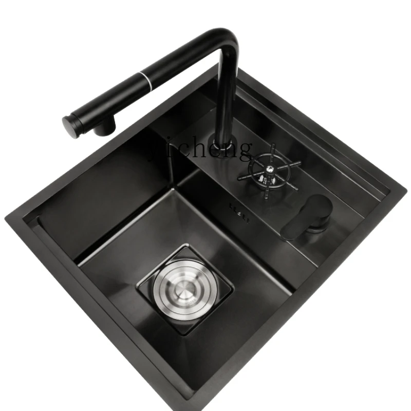 

Xl Sink Kitchen Small Single Sink Nano 304 Stainless Steel Bar Counter Washing Basin with Cover Plate