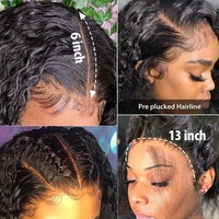 13×6 Hd Lace Frontal Wig Loose Deep Wave Wigs For Brazilian Women Curly Human Hair 40 Inch  Hair Deep Water Wave Lace Front Wig 1