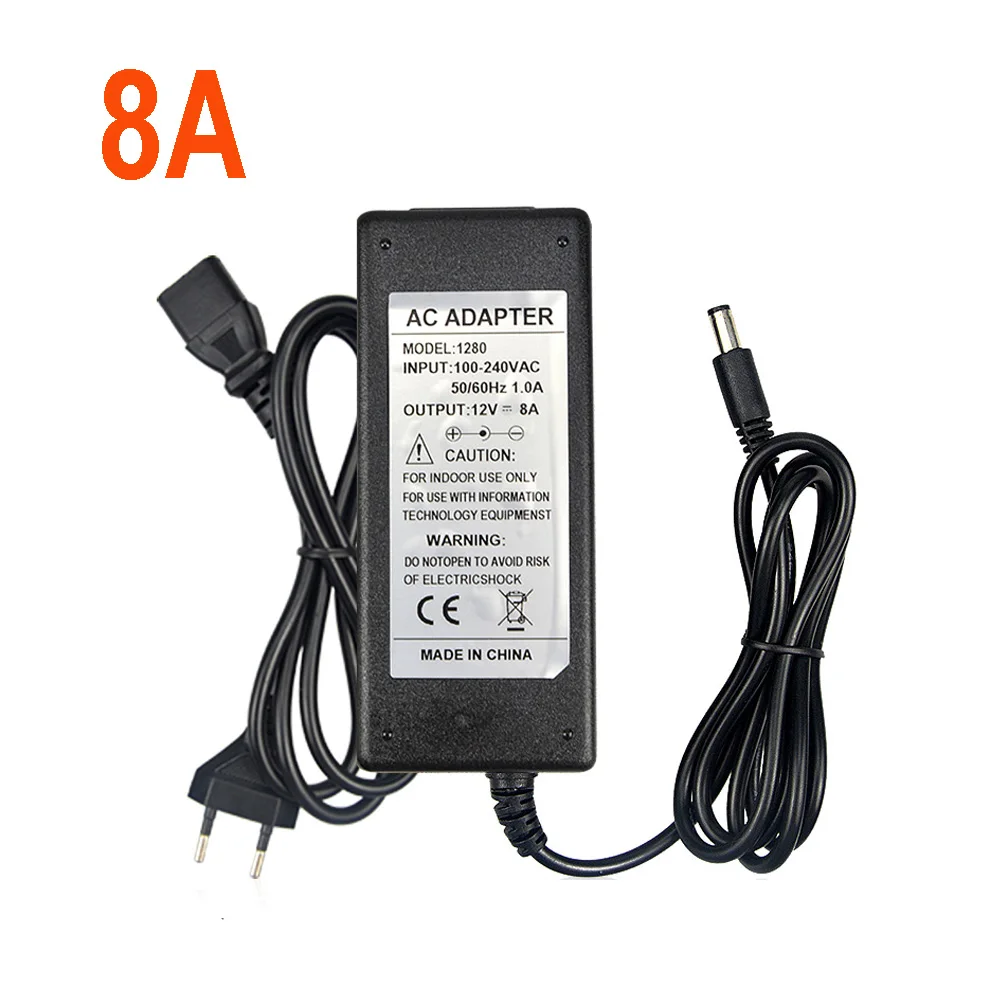 EU/US 플러그 충전기 변환기와 12V 전원 공급 장치 변압기 AC 100-240V DC 12V LED 조명 어댑터 드라이버 1A 2A 3A 5A 8A