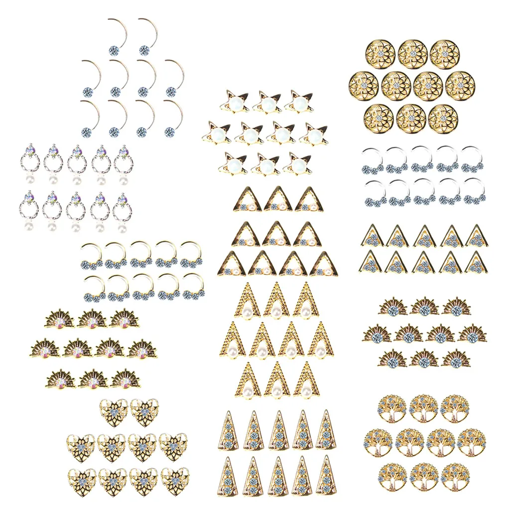 

10x Tips RhinestGlitter Jewelry Decoration Rhinestones Stickers