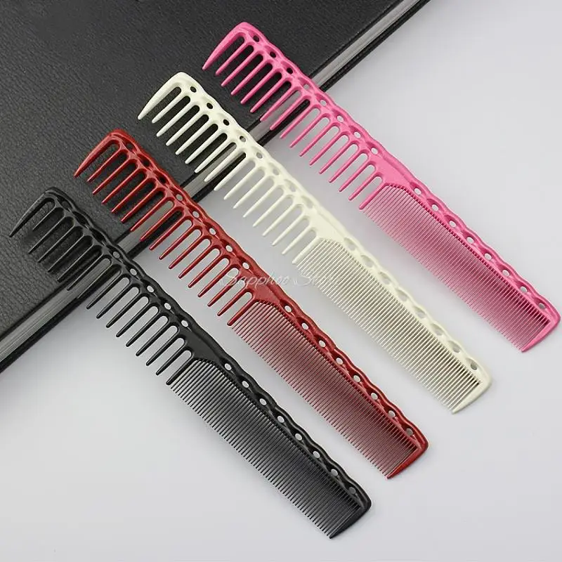 일본 내열성 양면 빗 18.5cm 수지 클래식 다기능 이발 빗 살롱 미용