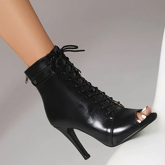 DKZSYIM Woman Latin Dance Shoes leather Party Tango Dance Booties for Women Salsa Dance Heels Ballroom Shoes Sexy Stilettos 1