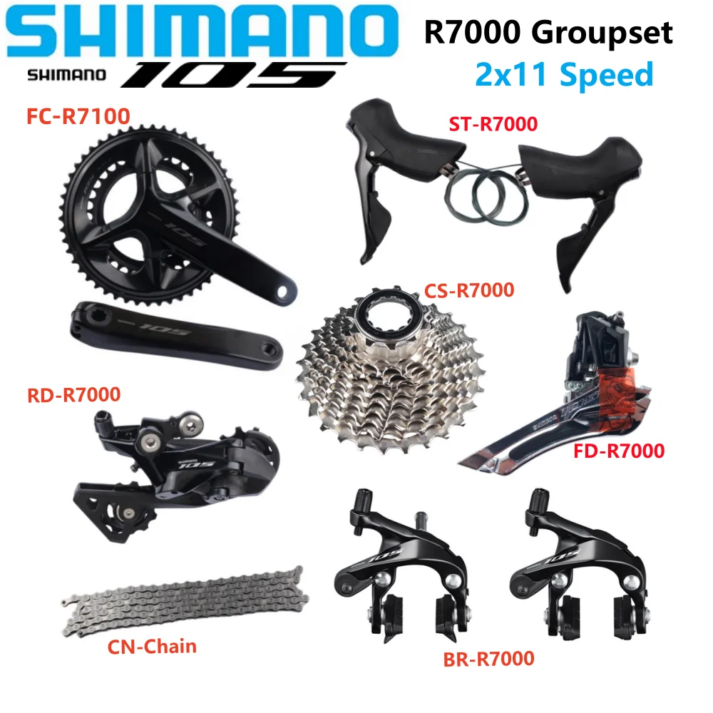 Shimano 105 FC-R7000 R ディレイラー セット Shimano-自転車用リアディレイラー,105 rd,r7000,5800 ss,ロード