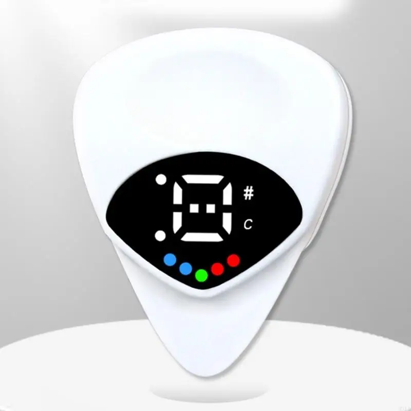 MXLD Guitar Tuner For Folk Guitar Bass and Ukulele Featuring Built In Pick & Display