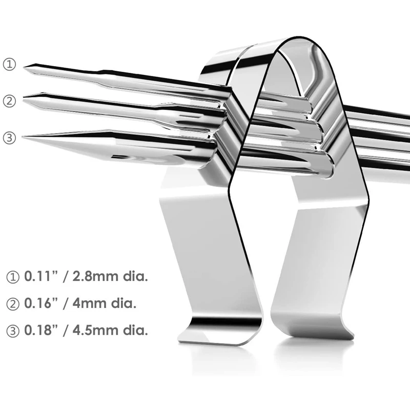 Design Probe Holder CHENJIN 6PCS Universal Stainless Steel A Style Meat  Thermometer Probe Clips Holder Grill Thermometer Clip Holders Three Holes  for