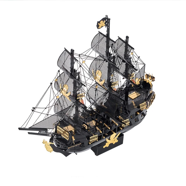 Piececool Puzzle 3D en Metal pour Adulte -The Black Pearl Navire