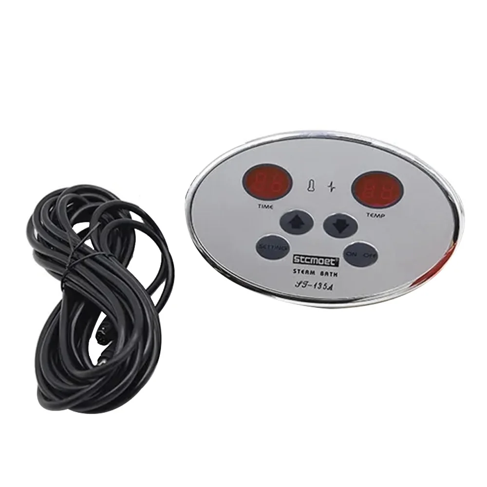 Digital Sauna Controller Wall Mount 35-110℃ Steam Generator Controller 1-12 Hours Setting for 3-27KW Sauna Heater 3