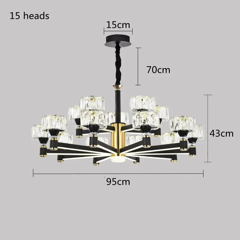 Gold black 15  heads