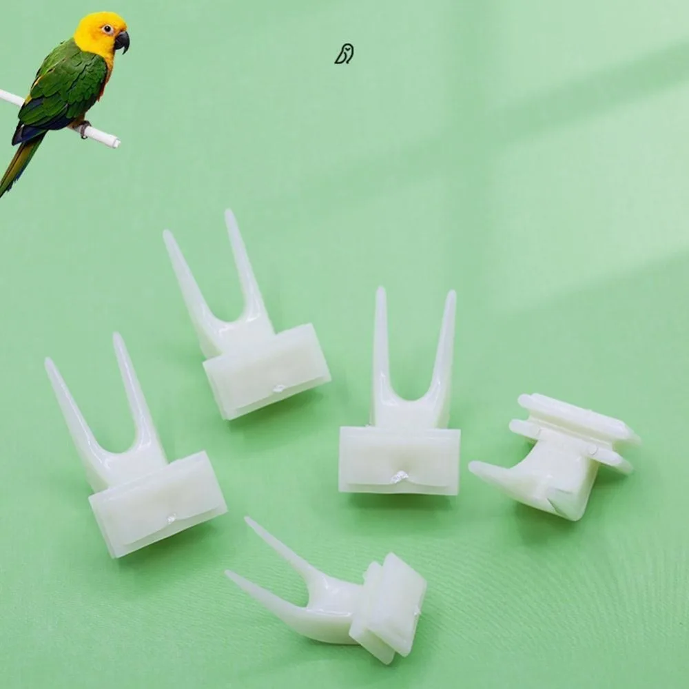 Pet Product Plastic Fruit Fork For Bird Parrot Macaw Feeder Accessories