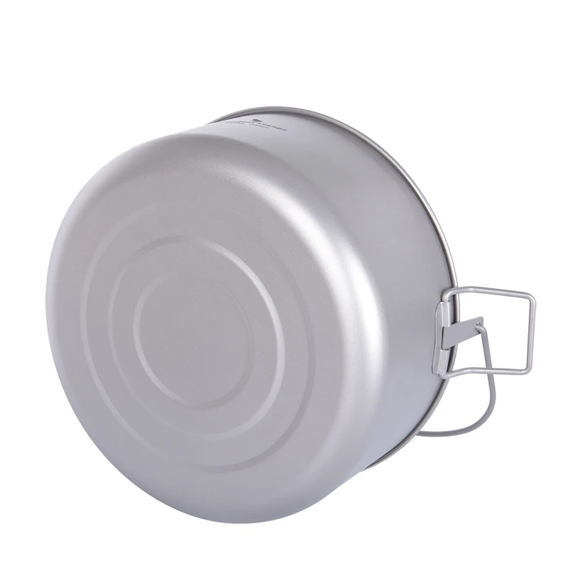 Boundless Voyage Titanium Steamer Soup Pot Set 3-5 Person Lightweight Outdoor Travel Camping Cookware Stockpot with Hanging Ring 3