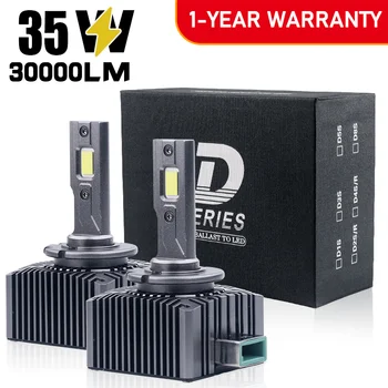 Fari LED per Auto Serie D D1S, Lampadine HID D2S D3S D4S D5S D8S, Luci Turbo 30000LM 6000K, Lampada Auto CANbus Senza Errori, Plug&Play