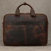 Men Briefcase Genuine Leather Laptop Bag 14 15.6" PC Doctor Lawyer Computer Bag Cowhide Male Briefcase Leather Men Business Bag 2