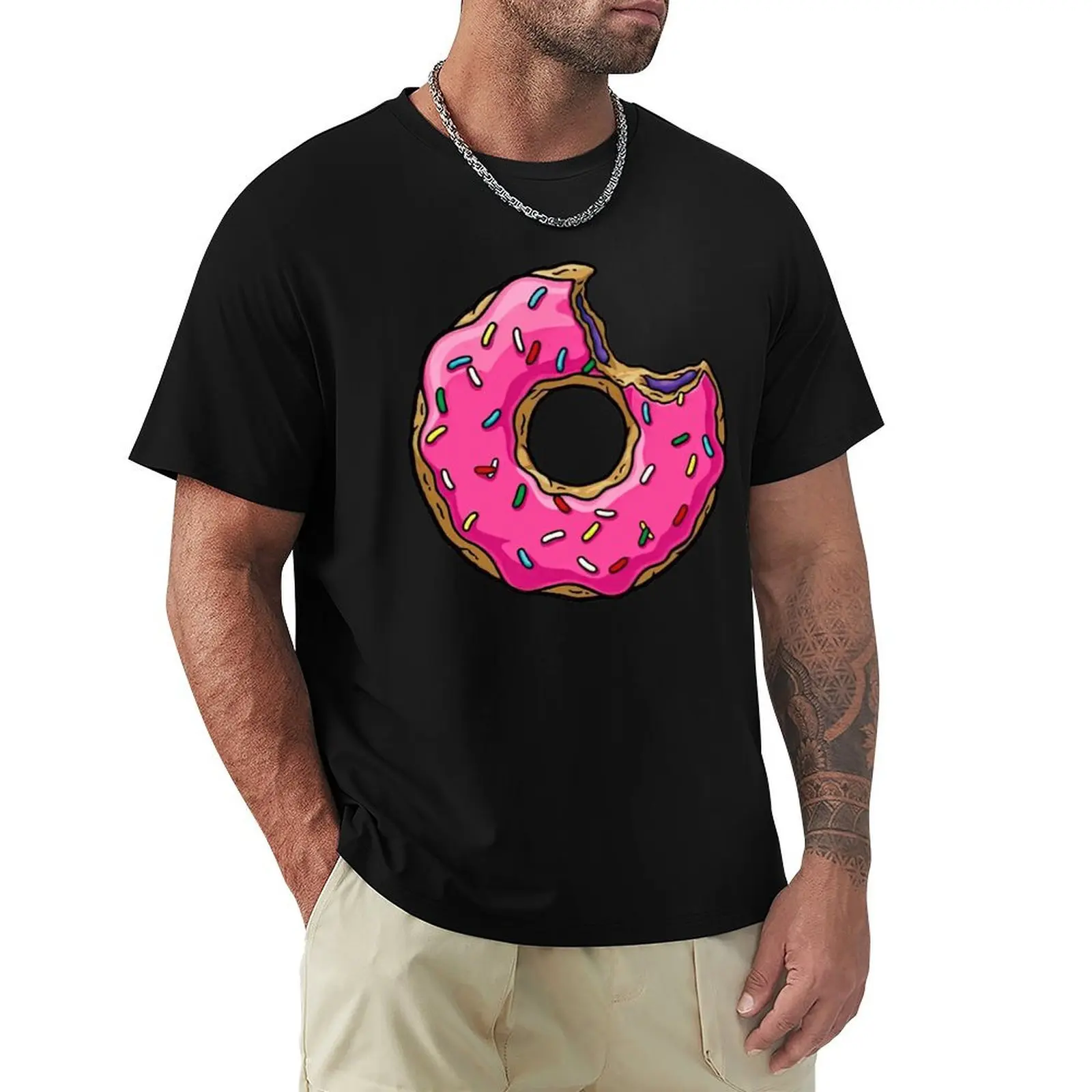 New Donut Donut Homer Yellow Sprinkles Lisa Marge Bart Maggie T Shirt Harajuku T-Shirt Manica Corta Grafica Tshirt Top