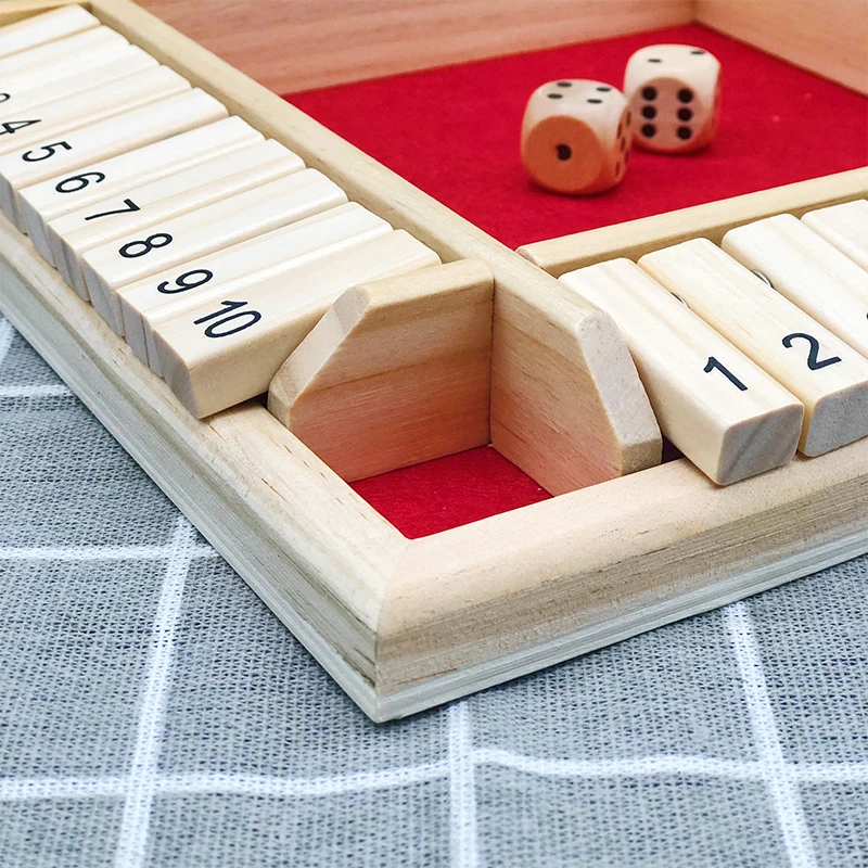 Arithmetic Dice Board Game Wooden Flaps Dices 4 Players Pub Bar Party Supplies Family Entertainment For Kids Adults 5