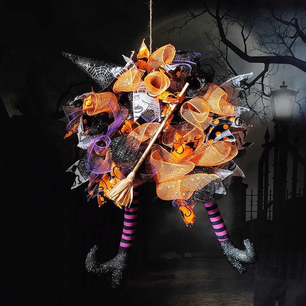 

2023 венок на Хэллоуин, подвеска, скелет, ведьма, призрак, фестиваль для дома, стена, входная дверь, Хэллоуин, украшения для вечеринки